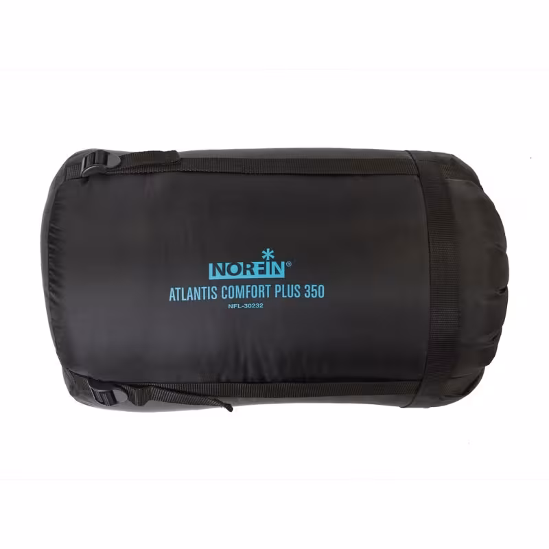 Мешок-одеяло спальный Norfin Atlantis Comfort Plus 350 L, голубой/желтый/серый (до -10°С)