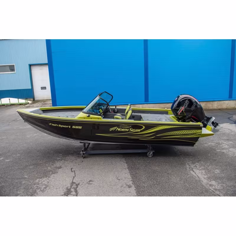 Лодка алюминиевая NorthSilver 585М Fish Sport New (с межконсольным рундуком под спиннинги)