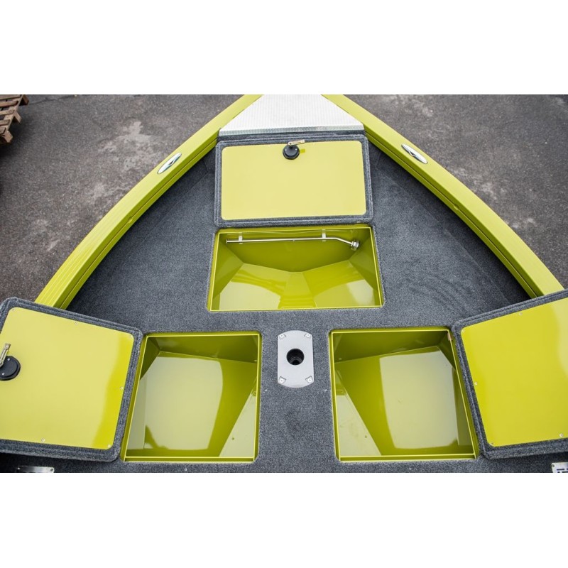 Лодка алюминиевая NorthSilver 585М Fish Sport New (с межконсольным рундуком под спиннинги)