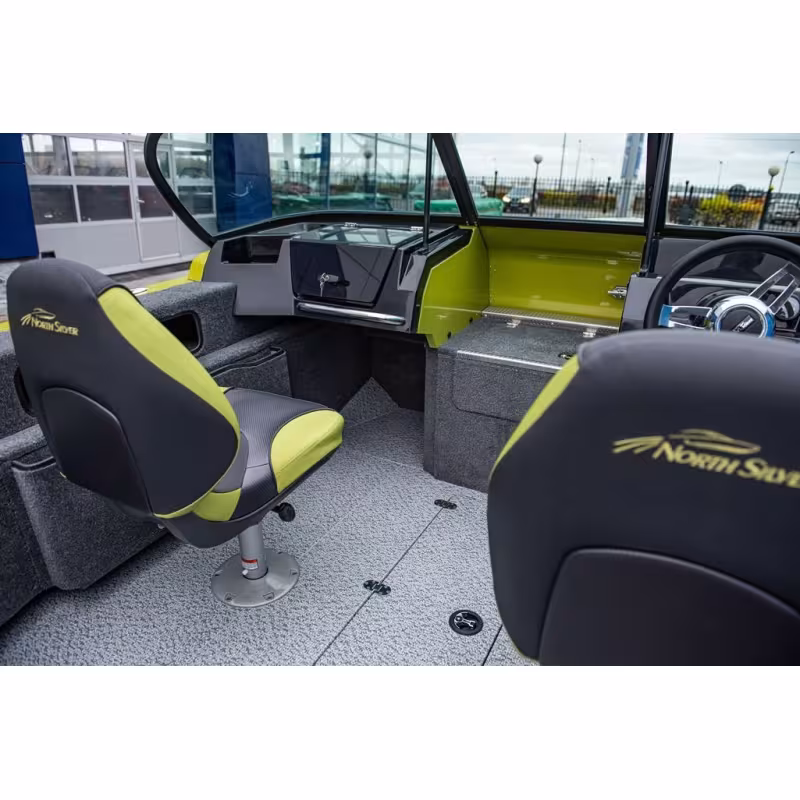 Лодка алюминиевая NorthSilver 585М Fish Sport New (с межконсольным рундуком под спиннинги)