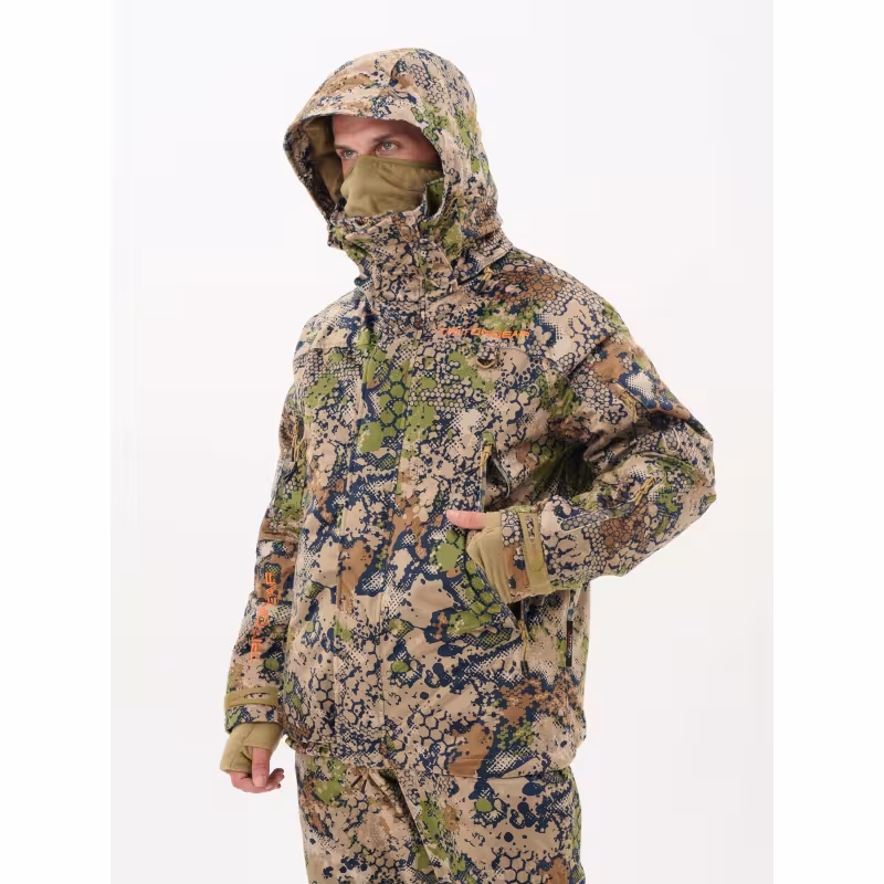 Костюм мужской Triton Gear Тритон Pro-15, ткань Вельбоа, зеленый камуфляж, размер 44-46 (S), 170-176 см