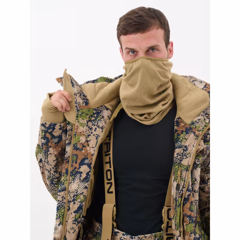 Костюм мужской Triton Gear Тритон Pro-15, ткань Вельбоа, зеленый камуфляж, размер 52-54 (L), 170-176 см