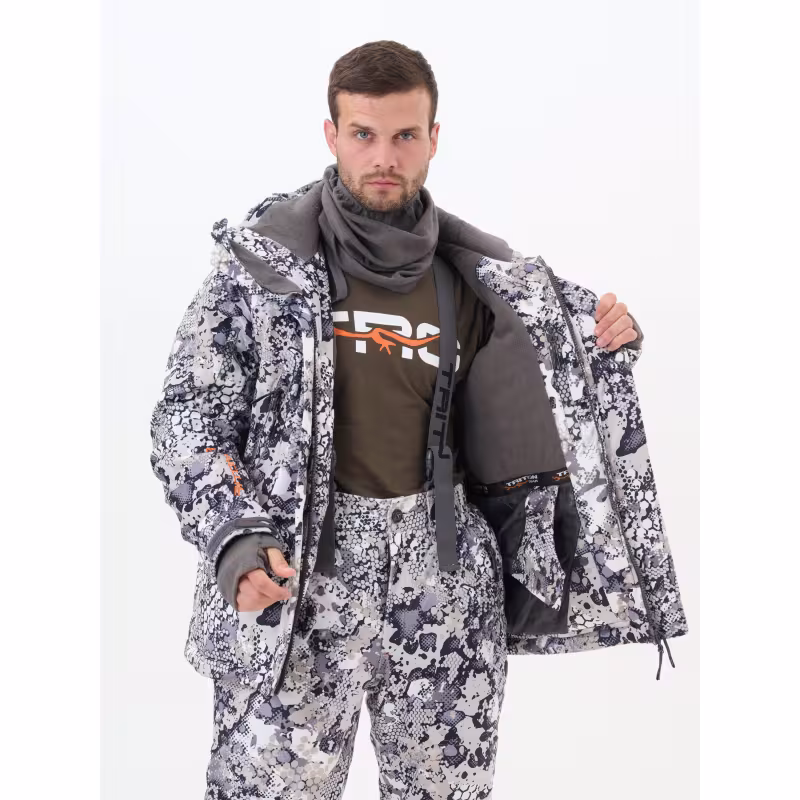 Костюм мужской Triton Gear PRO -45, ткань Вельбоа, белый камуфляж, размер 56-58, 182-188 см