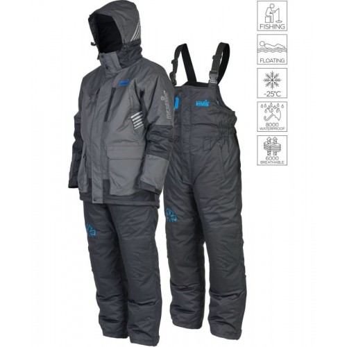 Костюм мужской плавающий зимний Norfin Apex 2, Nortex Breathable, серый, размер M, 172-174 см