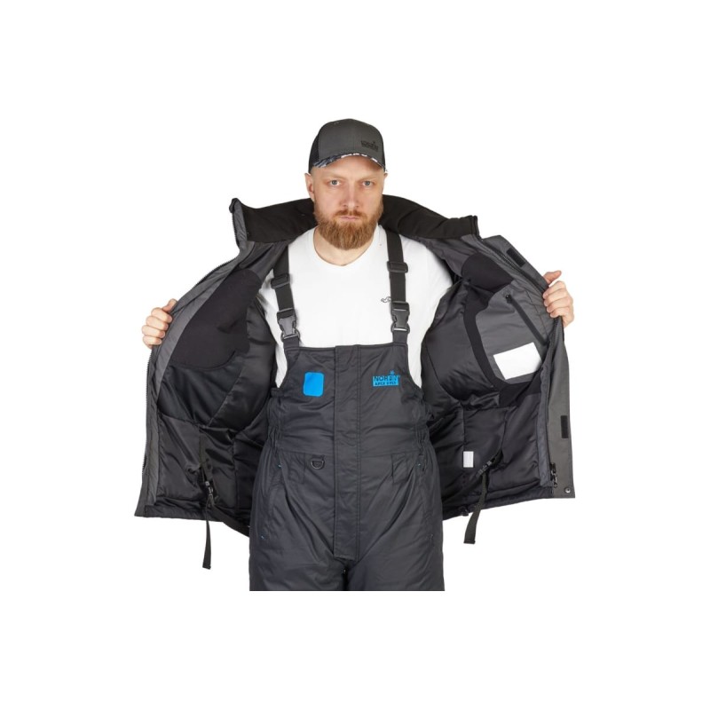 Костюм мужской плавающий зимний Norfin Apex 2, Nortex Breathable, серый, размер XL, 174-176 см