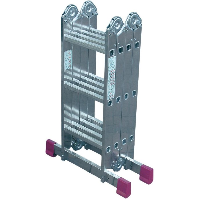 Стремянка шарнирная двухсторонняя Krause Corda 085009, 4 секции, 3 ступени, 2.95-4.4 м