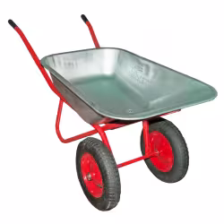 Тачка строительная двухколесная БТМ/Garden King, 118 л, 250 кг