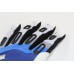 Мотоперчатки Yoke TWO, черный/белый/синий, размер 10