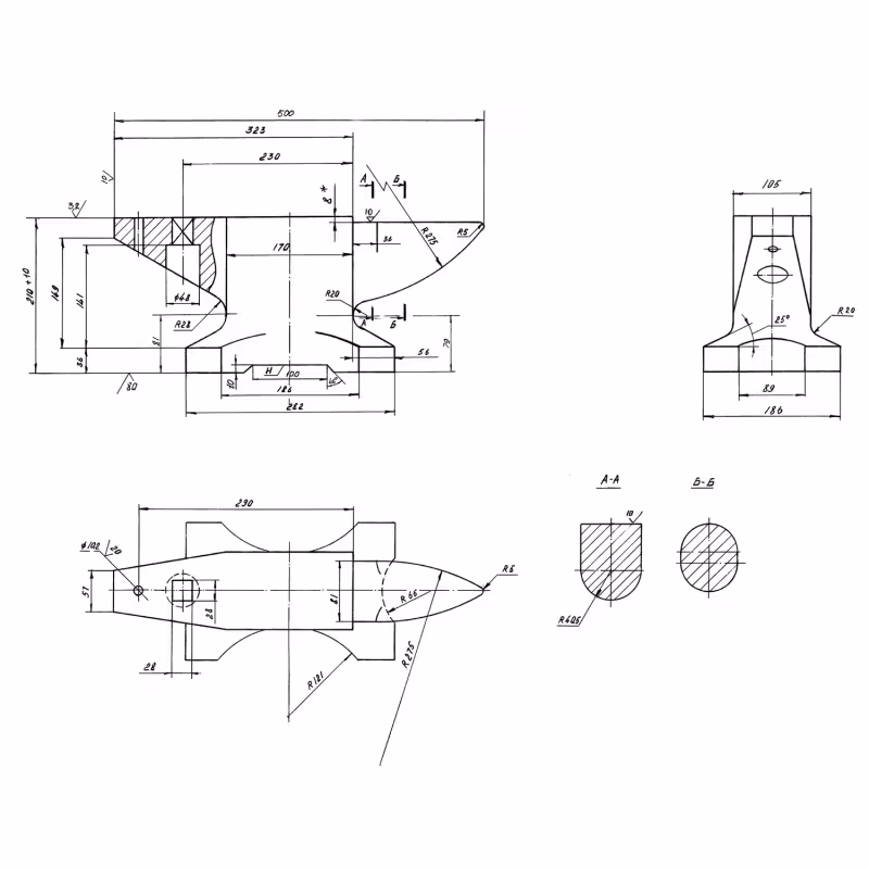 Наковальня стальная Зубр 32620-30, 30 кг