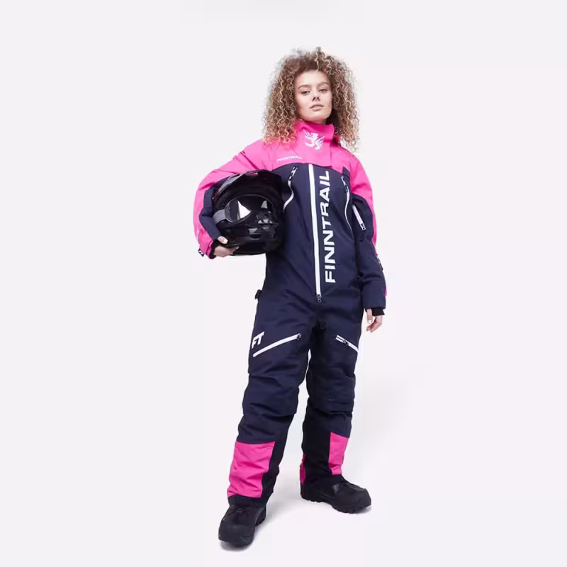 Комбинезон женский Finntrail Rachel 3851 BlueLime, мембрана Hard-Tex, розовый, размер L (48-50), 165-175 см