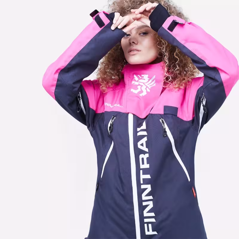 Комбинезон женский Finntrail Rachel 3851 BlueLime, мембрана Hard-Tex, розовый, размер L (48-50), 165-175 см
