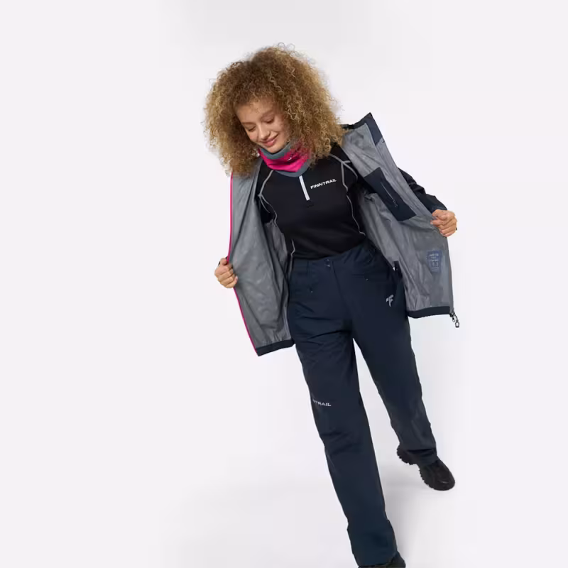 Костюм женский Finntrail Outdoor Suit W Graphite, черный, размер 48-50 (L), 170-180 см