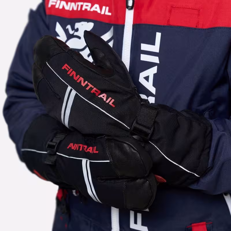 Перчатки Finntrail Lobster, мембрана Hipora, черный/красный, размер M