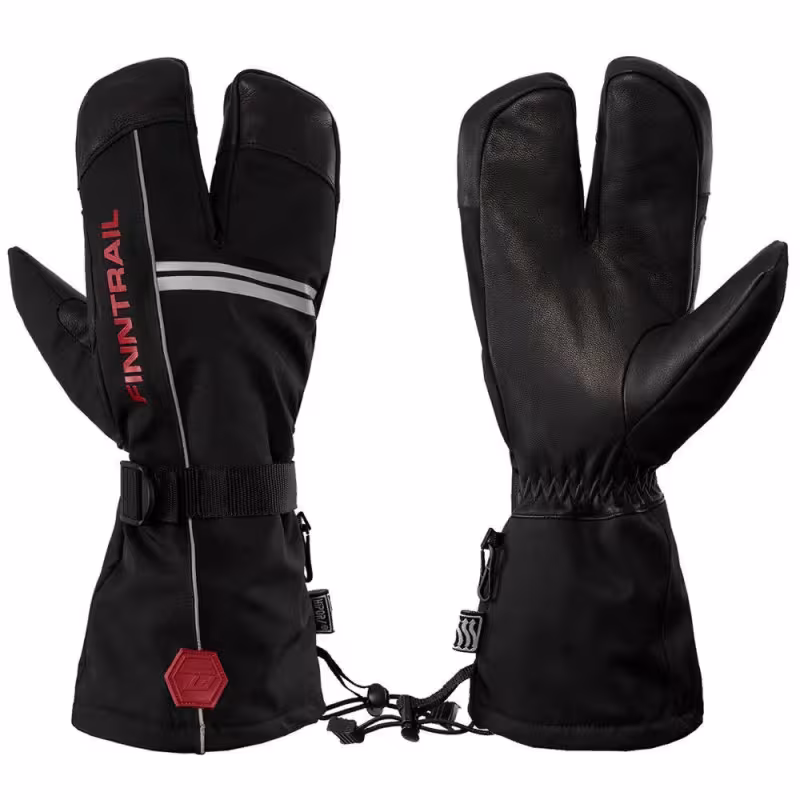 Перчатки Finntrail Lobster, мембрана Hipora, черный/красный, размер L