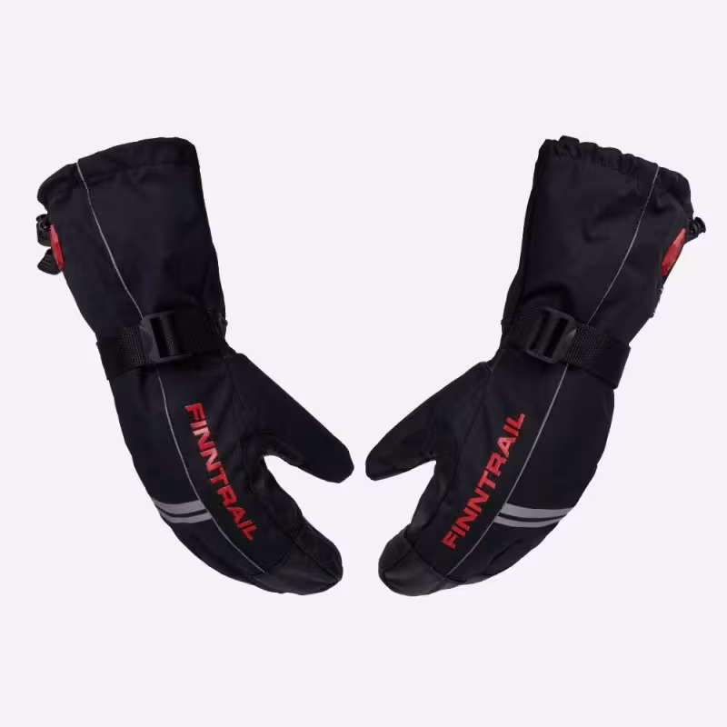 Перчатки Finntrail Lobster, мембрана Hipora, черный/красный, размер L