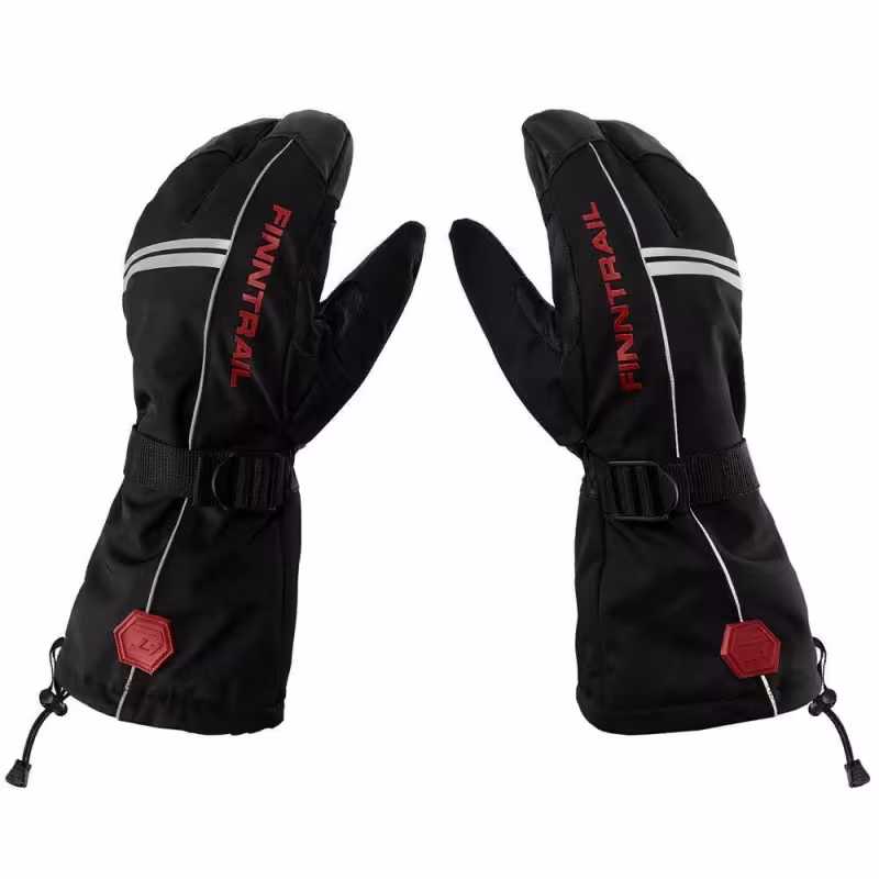 Перчатки Finntrail Lobster, мембрана Hipora, черный/красный, размер XL