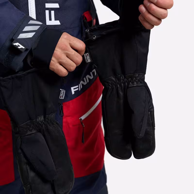 Перчатки Finntrail Lobster, мембрана Hipora, черный/красный, размер XL
