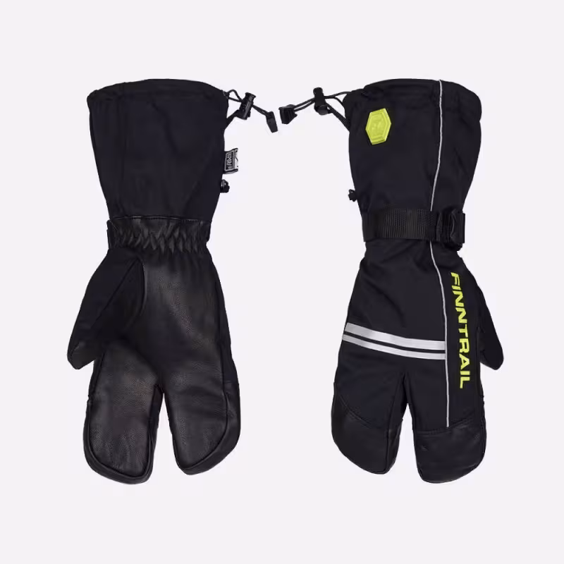 Перчатки Finntrail Lobster, мембрана Hipora, черный/желтый, размер M