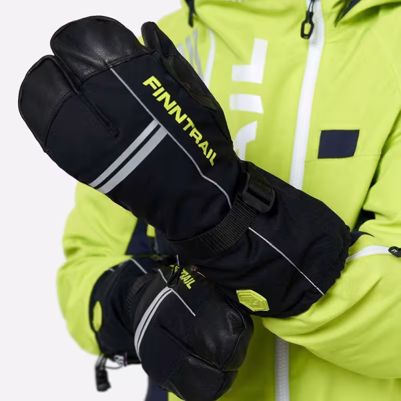 Перчатки Finntrail Lobster, мембрана Hipora, черный/желтый, размер M