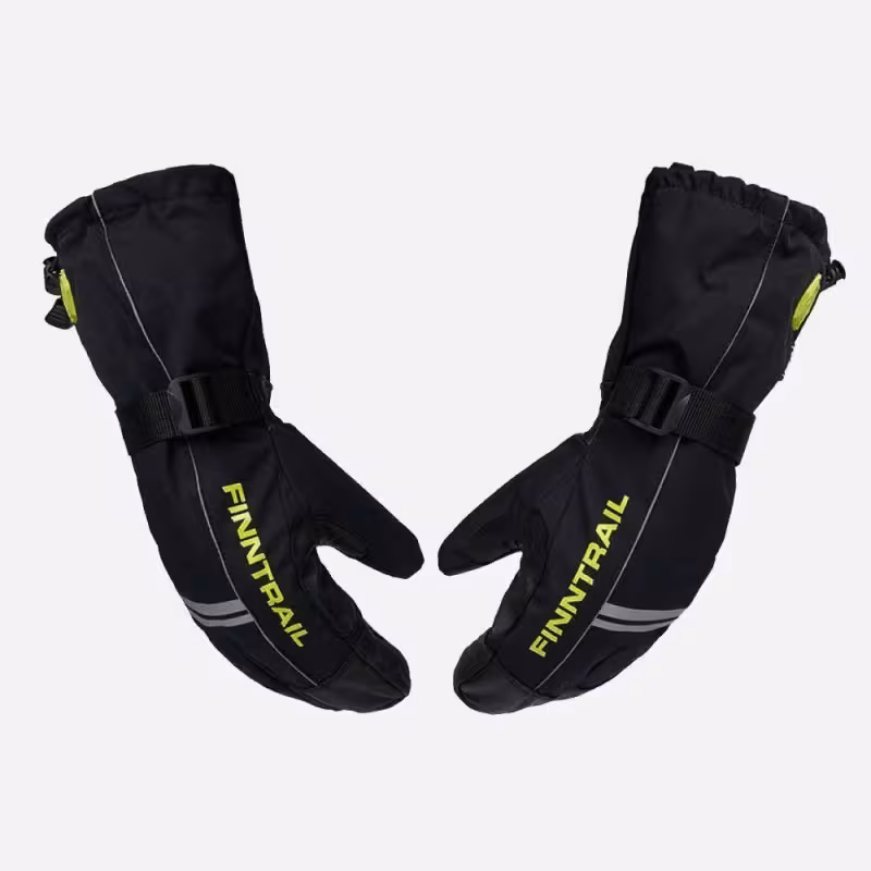 Перчатки Finntrail Lobster, мембрана Hipora, черный/желтый, размер XL