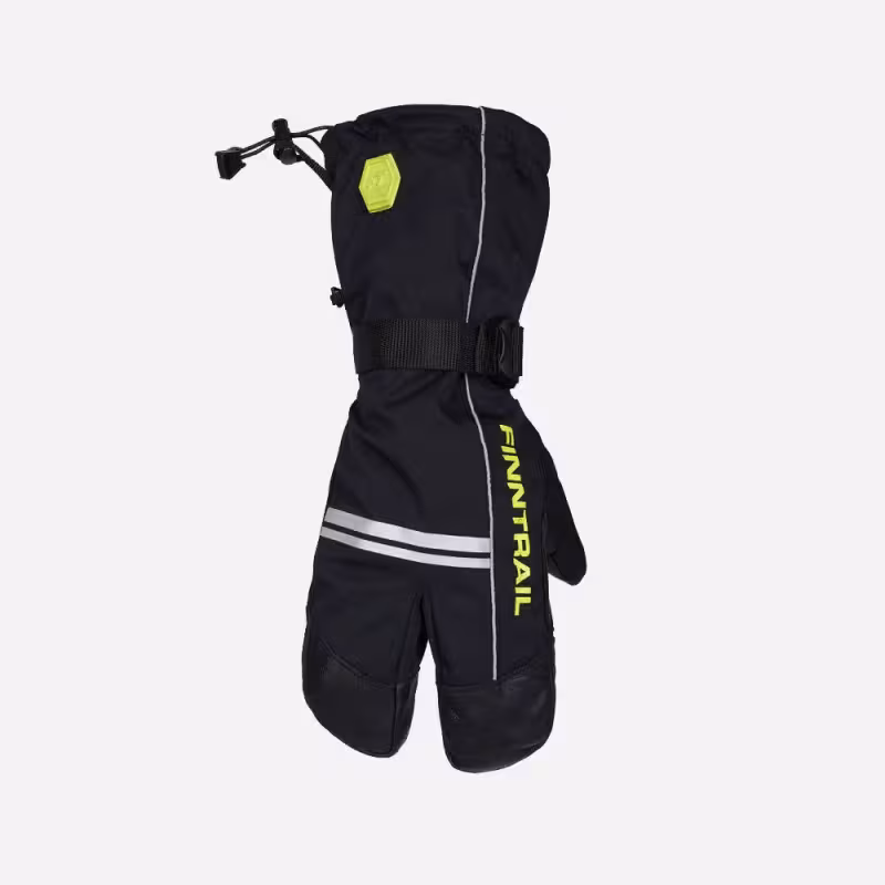 Перчатки Finntrail Lobster, мембрана Hipora, черный/желтый, размер XL