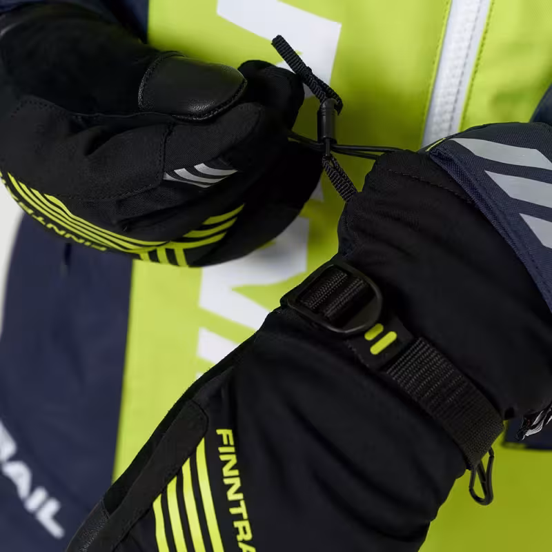 Перчатки Finntrail Wintersport 2750 Graphite/Yellow, мембрана Hipora, черный/желтый, размер L