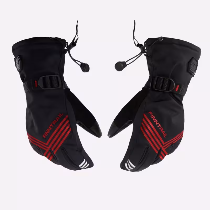 Перчатки Finntrail Wintersport 2750 Graphite/Red, мембрана Hipora, черный/красный, размер XL