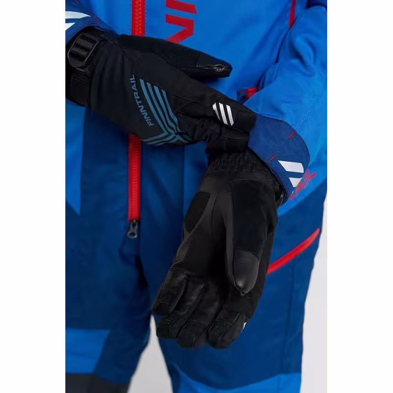 Перчатки Finntrail Wintersport 2750 Graphite/Grey, мембрана Hipora, черный/бирюзовый, размер XL