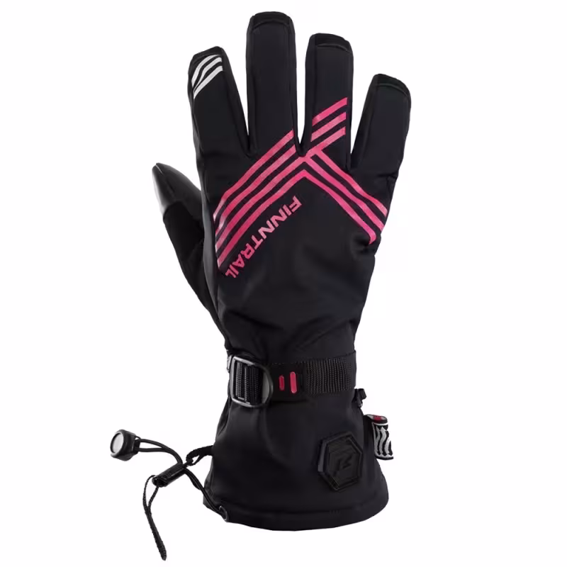 Перчатки Finntrail Wintersport 2750 Graphite/Pink, мембрана Hipora, черный/розовый, размер S