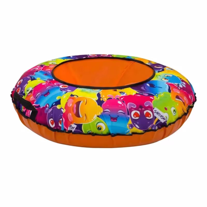 Тюбинг-ватрушка ТяниТолкай Smile orange/blue, 93 см