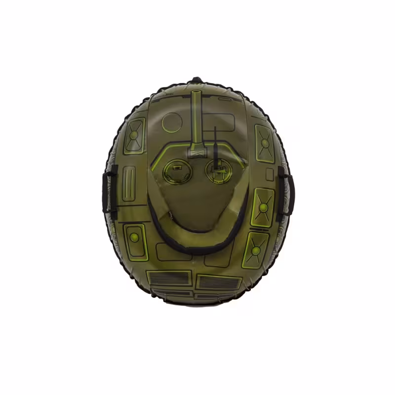 Тюбинг-ватрушка со спинкой ТяниТолкай Tank green/black, 115 см