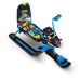 Снегокат со спинкой Nika Kids Snowpatrol Blue СНД-2/SP4, синий/черный