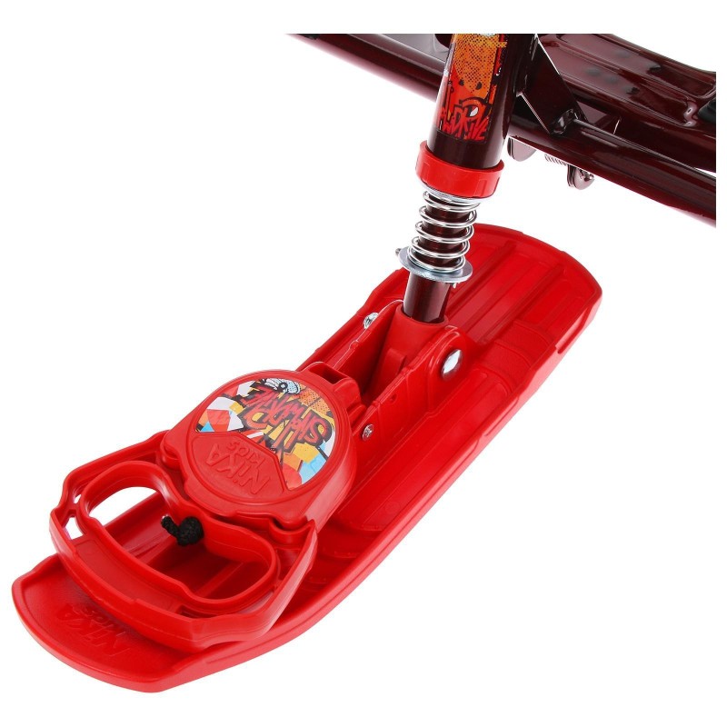 Снегокат со спинкой Nika Kids Тимка Спорт 4-1 Граффити Red, черный/красный