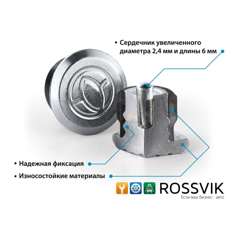 Шипы ремонтные Rossvik 12-10-2 PRO, длина шипа 10 мм, диаметр шляпки 12 мм, 500 шт