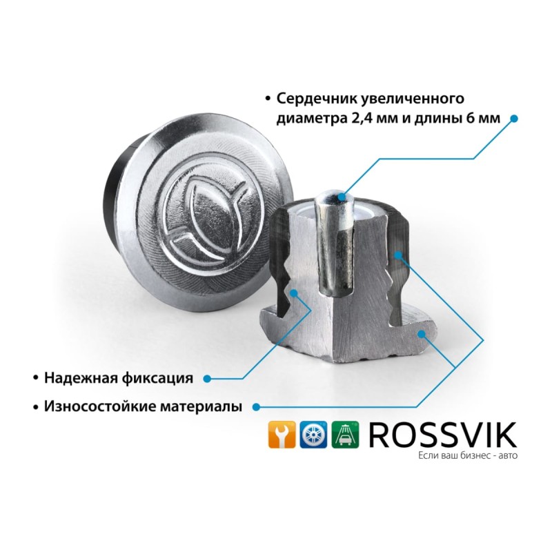 Шипы ремонтные Rossvik РКД-10-90 PRO, длина шипа 10 мм, диаметр шляпки 12 мм, 90 шт