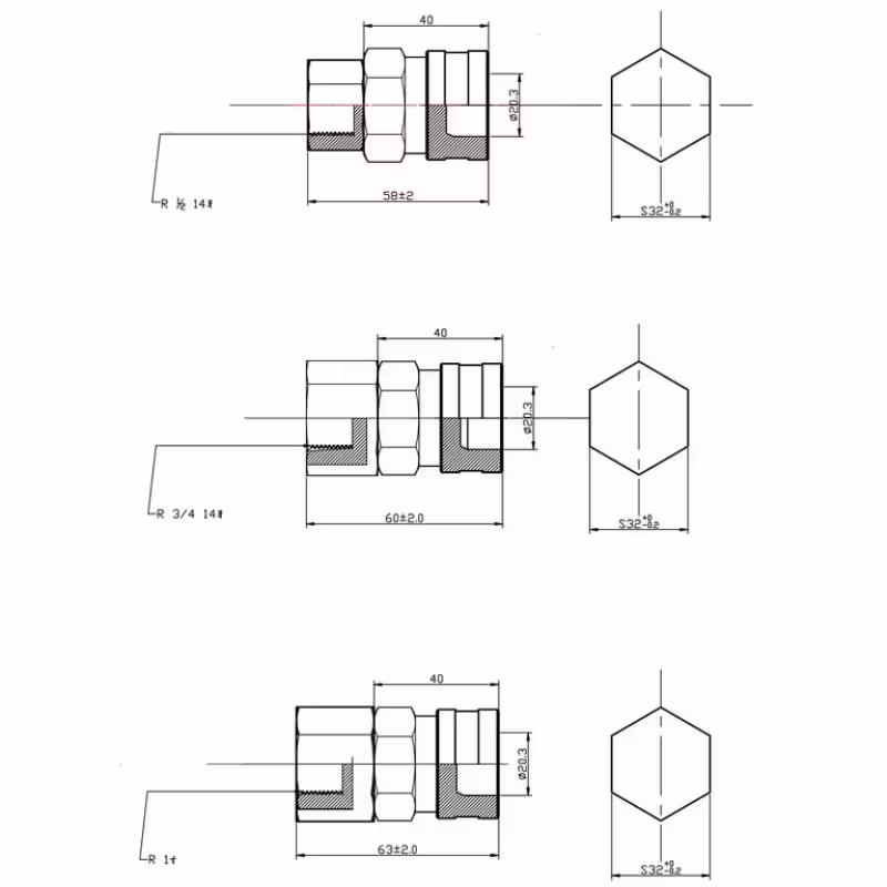 Пневморазъем (штуцер) мама-внутренняя резьба 3/4