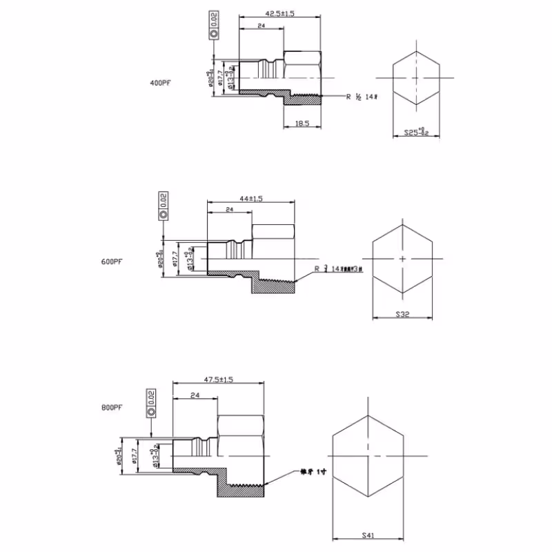 Пневморазъем (штуцер) папа-внутренняя резьба 3/4