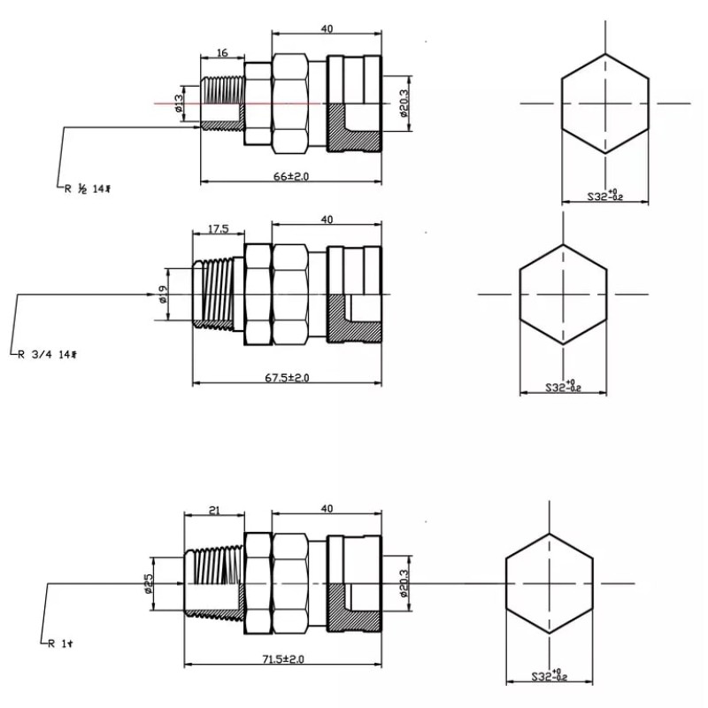 Пневморазъем (штуцер) мама-наружная резьба 1