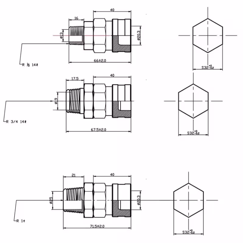 Пневморазъем (штуцер) мама-наружная резьба 3/4
