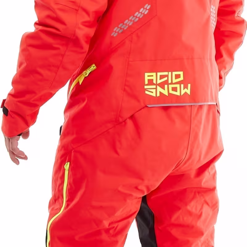 Комбинезон мужской Dragonfly Extreme 2.0 Man Red - Yellow Acid 2024, мембрана DFTEX, красный/желтый, размер KL, 176 см