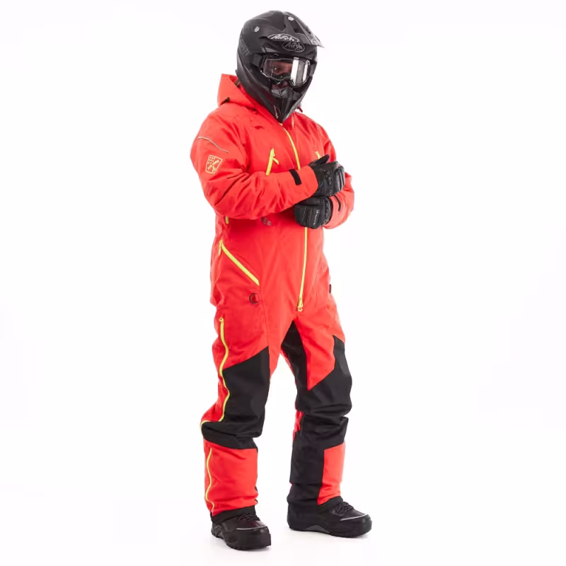 Комбинезон мужской Dragonfly Extreme 2.0 Man Red - Yellow Acid 2024, мембрана DFTEX, красный/желтый, размер KL, 176 см