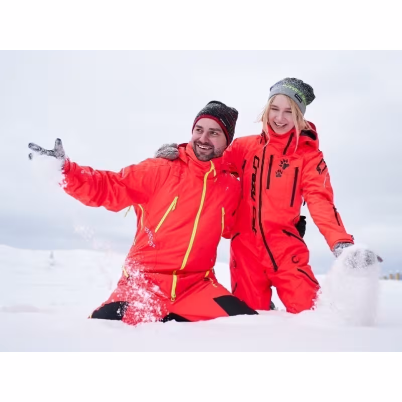 Комбинезон мужской Dragonfly Extreme 2.0 Man Red - Yellow Acid 2024, мембрана DFTEX, красный/желтый, размер KL, 176 см