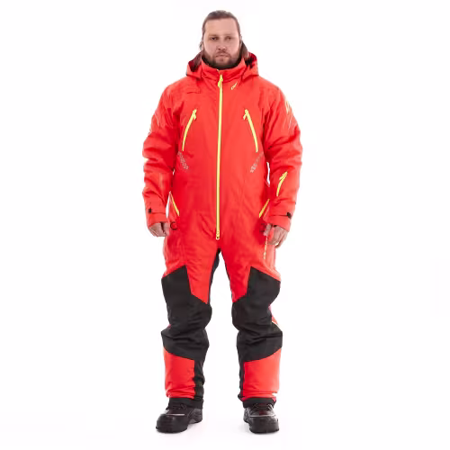 Комбинезон мужской Dragonfly Extreme 2.0 Man Red - Yellow Acid 2024, мембрана DFTEX, красный/желтый, размер KXL, 182 см