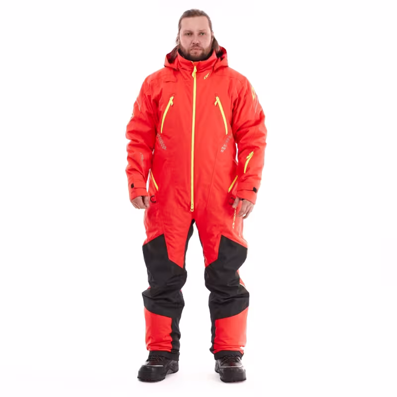 Комбинезон мужской Dragonfly Extreme 2.0 Man Red - Yellow Acid 2024, мембрана DFTEX, красный/желтый, размер KXL, 182 см