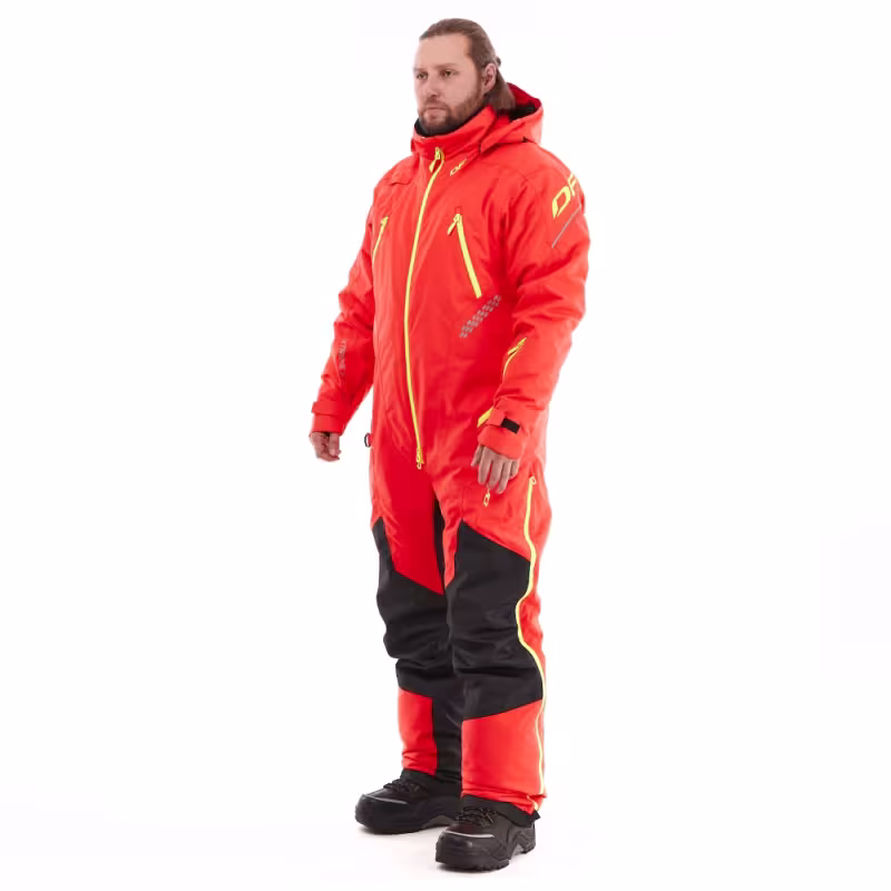 Комбинезон мужской Dragonfly Extreme 2.0 Man Red - Yellow Acid 2024, мембрана DFTEX, красный/желтый, размер KXL, 182 см