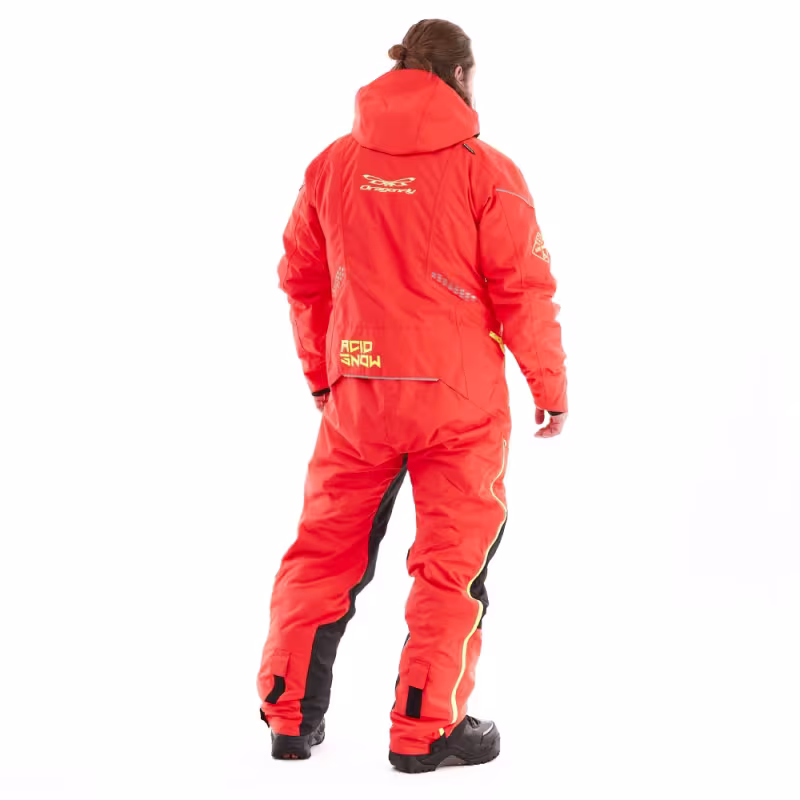 Комбинезон мужской Dragonfly Extreme 2.0 Man Red - Yellow Acid 2024, мембрана DFTEX, красный/желтый, размер KXL, 182 см