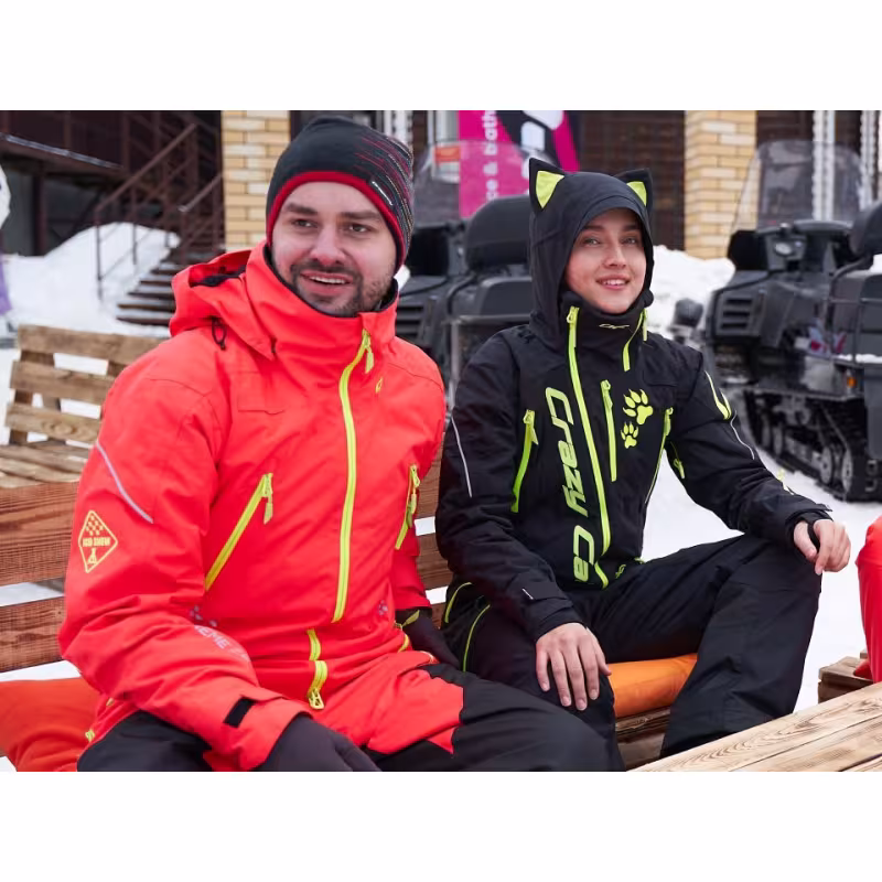 Комбинезон мужской Dragonfly Extreme 2.0 Man Red - Yellow Acid 2024, мембрана DFTEX, красный/желтый, размер KXL, 182 см