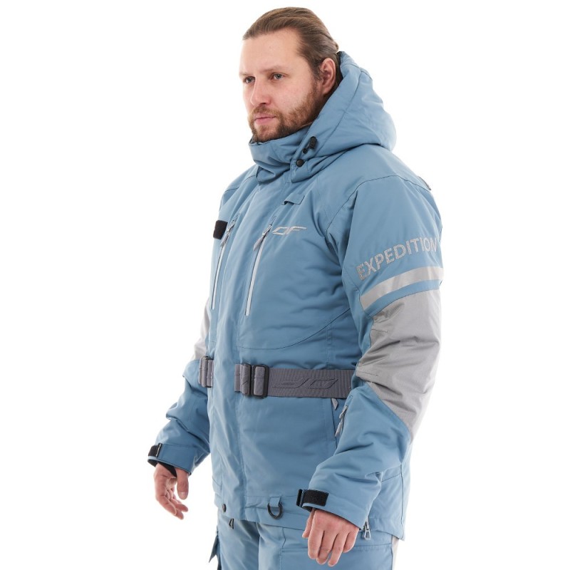 Куртка мужская Dragonfly Expedition Blue/Grey, мембрана DFTEX, голубой/серый, размер S, 170 см