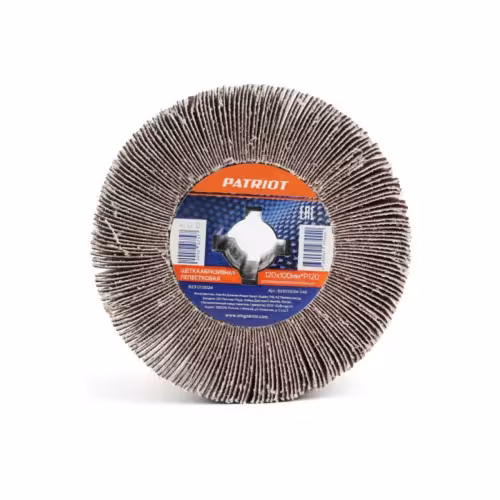 Кордщетка Patriot 823010024 абразивная лепестковая для брашировальной машины, 120х100 мм, Р120