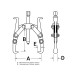 Съемник подшипников двухлапый шарнирный Garwin GPL-CVT04, 115 мм